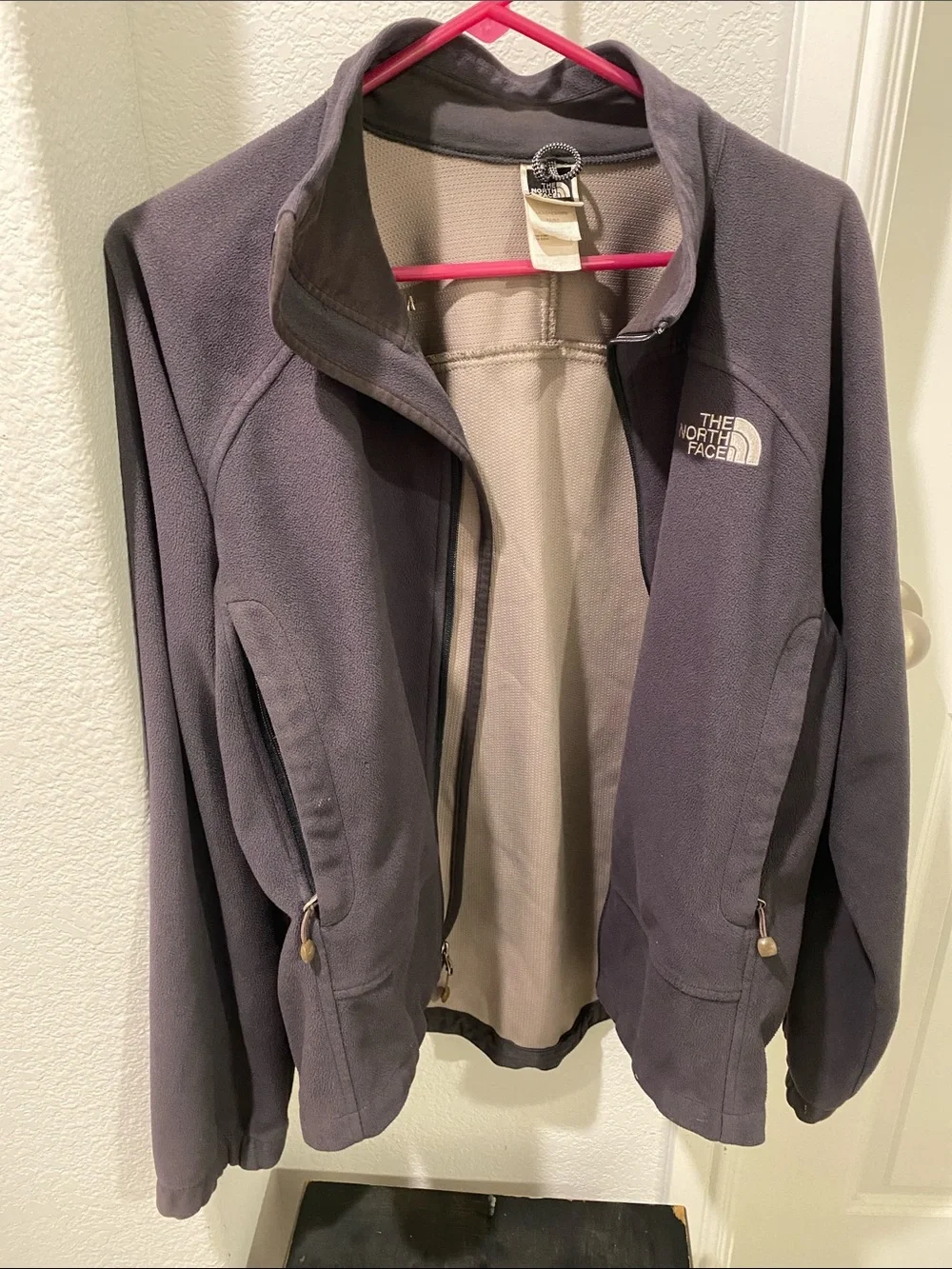 The North Face Men's Dark Windwall Gray Fleece Full-Zip Jacket Men’s M
